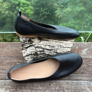Quince Black Leather Glove Ballet Flats. Size 9. New without box.